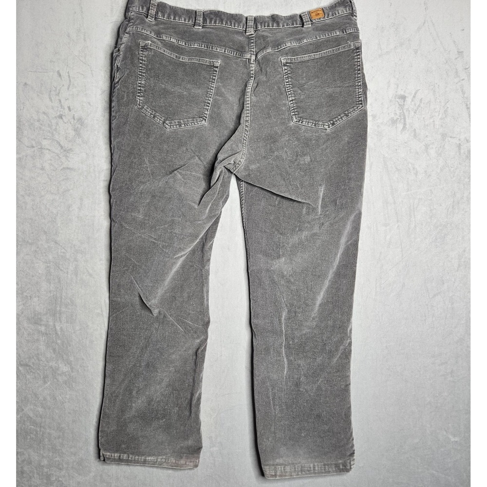 Bills Khakis Pants Mens 42x30 (Fits 40x28) Gray Corduroy Straight Leg Stretch - Picture 2 of 14